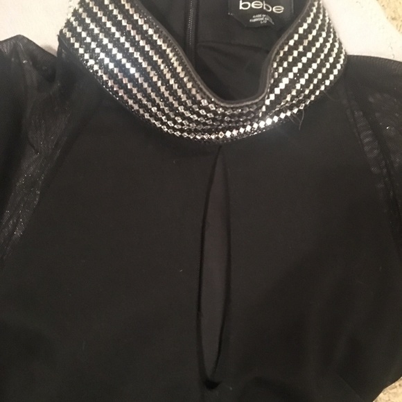 Bebe, Black, Jeweled Keyhole cocktail dress - Picture 5 of 5